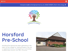 Tablet Screenshot of horsfordpreschool.co.uk